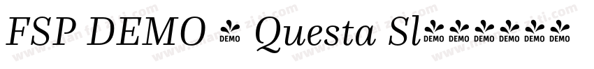 FSP DEMO - Questa Sl字体转换